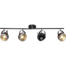 Brilliant Wand- & Deckenleuchte Rider Schwarz/Chrom 4...