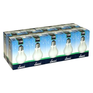 10 x Leuci Glühbirne 100W E27 MATT Glühlampe 100 Watt Glühbirnen Glühlampen