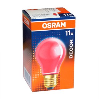 35 x Osram Glühbirne 11W ROT E27 11 Watt Glühlampe Glühbirnen Glühlampen