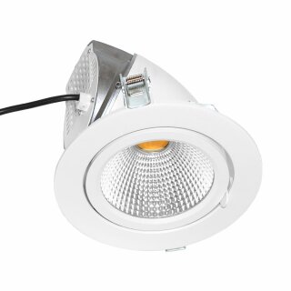 Regent LED Einbauleuchte Einbaustrahler drehbar weiß matt 54W COB warmweiß 3000K