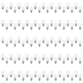 100 x Müller-Licht LED Leuchtmittel Tropfen 0,6W = 4W E27 warmweiß 3000K Kugel 360°