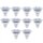 10 x Müller-Licht Halogen Reflektor MR16 50W GU5,3 12V warmweiß 2900K UV-Stop 8000h flood 36° dimmbar