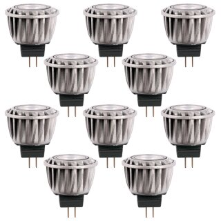 10 x Müller-Licht LED Leuchtmittel Reflektor MR11 2W GU4 12V 120lm warmweiß 3000K 25°