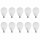 10 x Müller-Licht ESL Energiesparlampe Globe G90 15W = 66W E27 opal matt 820lm warmweiß 2700K 10000h