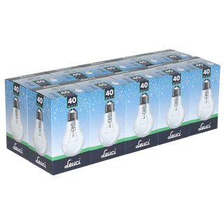 100 x Leuci Gluhlampe 40W E27 klar Gluhbirne 40 Watt Gluhbirnen Gluhl