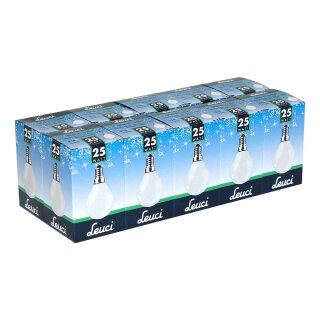 10 x Leuci Glühbirne Tropfen 25W E14 MATT Glühlampe 25 Watt Glühbirnen Glühlampen