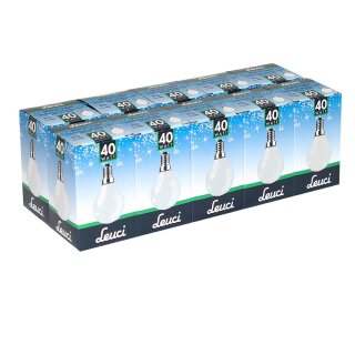 10 x Leuci Glühbirne Tropfen 40W E14 MATT Glühlampe 40 Watt Glühbirnen Glühlampen