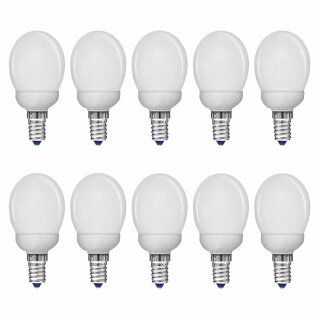 10 x Müller-Licht ESL Energiesparlampe Tropfen 7W = 34W E14 230V 350lm warmweiß 2700K 10000h