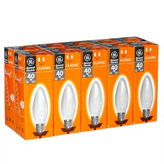 10 x GE Glühbirne Kerze 40W E27 MATT Glühlampe 40 Watt Glühbirnen Glühlampen