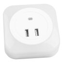 Müller-Licht LED Stecker Nachtlicht Sirius Sensor Square 2 x USB extra warmweiß Amber mit Schalter