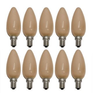 10 x Glühbirne Kerze Softone Flame Cappuccino 40W E14 Glühlampe 40 Watt Glühbirnen Glühlampen