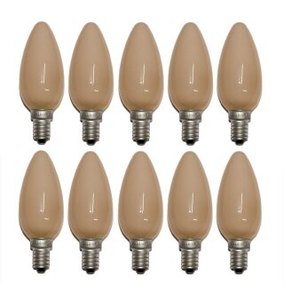 10 x Glühbirne Kerze Softone Flame Terracotta 40W E14 Glühlampe 40 Watt Glühbirnen Glühlampen
