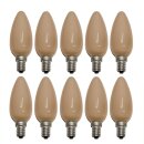 10 x Glühbirne Kerze Softone Flame Cappuccino 40W...