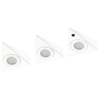 Müller-Licht LED Unterbauleuchten Trios Sensor 3er Weiß 7,5W 120lm warmweiß 3000K