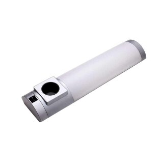 IBV Unterbauleuchte mit Steckdose Silber 64,2cm 13W T5 860lm Neutralweiß 4000K