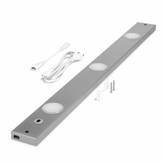 Müller-Licht LED Unterbauleuchte Peppa Sensor 90cm Titan 10W 700lm warmweiß 3000K