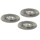 3 x Müller-Licht LED Einbaustrahler rund Satin IP23 3 x 5W GU10 300lm warmweiß 2700K