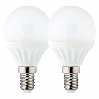 2 x Müller-Licht LED Leuchtmittel Tropfen 3W = 25W E14 Kugel 250lm warmweiß 2700K 180°