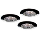 3 x Müller-Licht LED Einbaustrahler rund Chrom starr IP23 3 x 5W GU10 300lm warmweiß 2700K