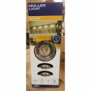 3 x Müller-Licht LED Einbaustrahler rund Chrom starr IP23 3 x 5W GU10 300lm warmweiß 2700K