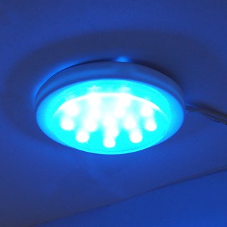 rund 1W 300lm x Weiß 3 x Starlicht Blau-L LED IP20 Unterbauleuchten 3
