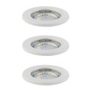 3 x Müller-Licht LED Einbauleuchte rund Weiß IP23 3 x 3W GU10 225lm warmweiß 2700K