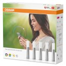 OSRAM Smart+ Multicolor Basis mit 5 Mini-Garden-Poles LED-Lichterkette Gartenlichter Philips Hue Bridge, Echo Plus, Alexa kompatibel