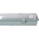 Starlicht LED Feuchtraumleuchte Aqua Promo 126,3cm Grau/Klar IP65 2 x 18W T8 Neutralweiß 4000K