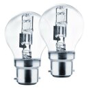 10 x Müller-Licht Halogen Leuchtmittel Tropfen 46W = 60W B22d klar 700lm warmweiß 2900K 2000h Kugel dimmbar