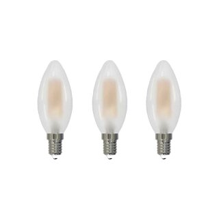 3 x Müller-Licht LED Leuchtmittel Kerze 4,5W = 40W E14 matt 470lm warmweiß 2700K