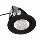Regent LED Einbauleuchte Einbaustrahler drehbar schwarz 54W COB warmweiß 3000K mit Mean Well Netzteil