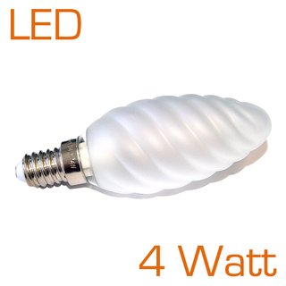 LED Glühbirne Kerze gedreht 4W fast wie 25W E14 MATT optisch wie Glühlampe dimmbar