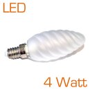 LED Glühbirne Kerze gedreht 4W fast wie 25W E14 MATT...