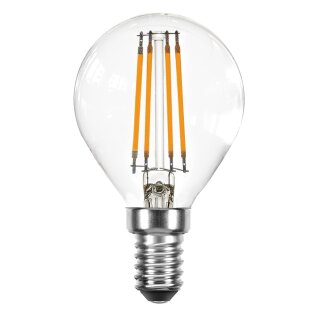 LED Filament Tropfen 4W = 40W E14 Klar Glühfaden 360° extra warmweiß 2200K DIMMBAR