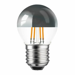 LED Filament Kopfspiegel Tropfen 4W = 40W E27 silber KVS warmweiß 2700K