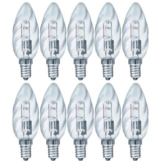 100 x Müller-Licht Halogen Kerze gedreht 18W = 25W E14 205lm warmweiß 2900K dimmbar 1500h