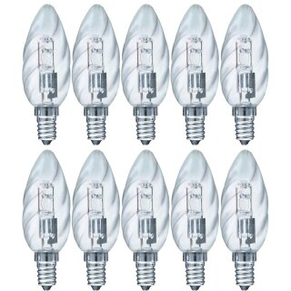 100 x Müller-Licht Halogen Kerze gedreht 18W = 25W E14 205lm warmweiß 2900K dimmbar 1500h