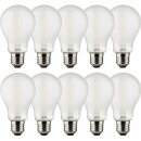 10 x Müller-Licht LED Filament Leuchtmittel Birnenform A60 5W = 48W E27 matt 600lm warmweiß 2700K Retro