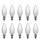 10 x Glühbirne Kerze 40W E14 opal gedreht Glühlampe 40 Watt Glühbirnen warmweiß dimmbar