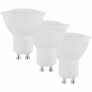 3 x Müller-Licht LED Leuchtmittel Reflektor 6W = 50W GU10 matt 470lm Ra95 Flicker-Free warmweiß 2700K 120°