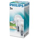 2 x Philips Halogen Glühbirne 42W = 55W / 60W E27 warmweiß 42 Watt dimmbar