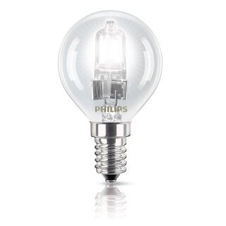 Philips Halogen Glühbirne Tropfen 18W = 25W / 23W E14 warmweiß 18 Watt dimmbar