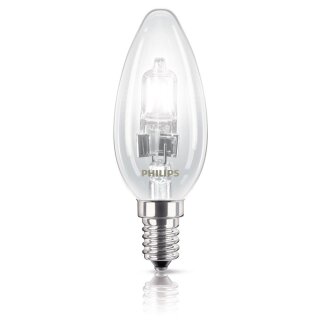 Philips Halogen Kerze Glühbirne 18W = 25W / 23W E14 klar warmweiß 18 Watt dimmbar