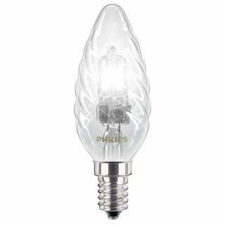 PHILIPS Lampe gedrehte Kerzenlampe Halogen E14 Birne Kerzenform Leuchte 