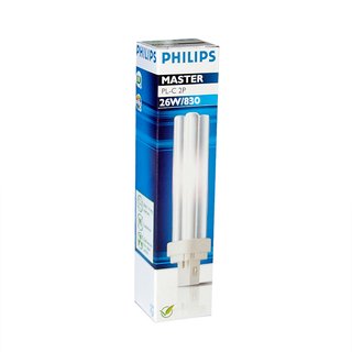1 x Philips Master PL-C 4P 26W 830 Sockel G24q-3 26 Watt Energiesparlampe 4 Pins