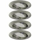 4 x Müller-Licht LED Einbauleuchte Downlight schwenkbar IP23 Satin 7W GU10 warmweiß 2700K dimmbar