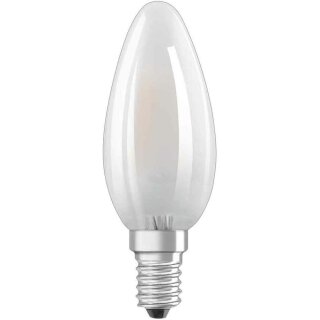 Bellalux LED Filament Leuchtmittel Kerzenform 4W = 40W E14 matt 470lm warmweiß 2700K