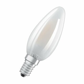 Bellalux LED Filament Leuchtmittel Kerze 4W = 40W E14 matt 827 warmweiß 2700K 300°