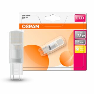 Osram LED Leuchtmittel Stiftsockel Star Pin 2,6W = 28W G9 matt warmweiß 2700K