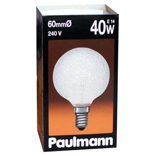 Paulmann Globe Glühbirne 40W Eiskristall Klar E14 G60 60mm Glühlampe 40 Watt 136.40